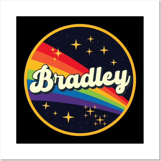 Bradley // Rainbow In Space Vintage Style Wall Art by LMW Art